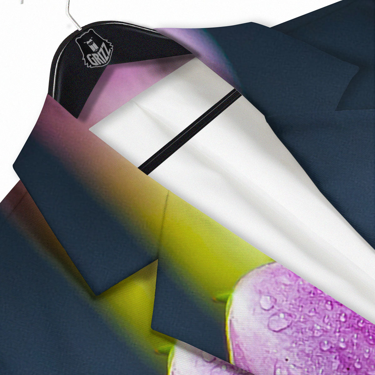 Flower Lily Purple Print Men's Sport Coat-grizzshop