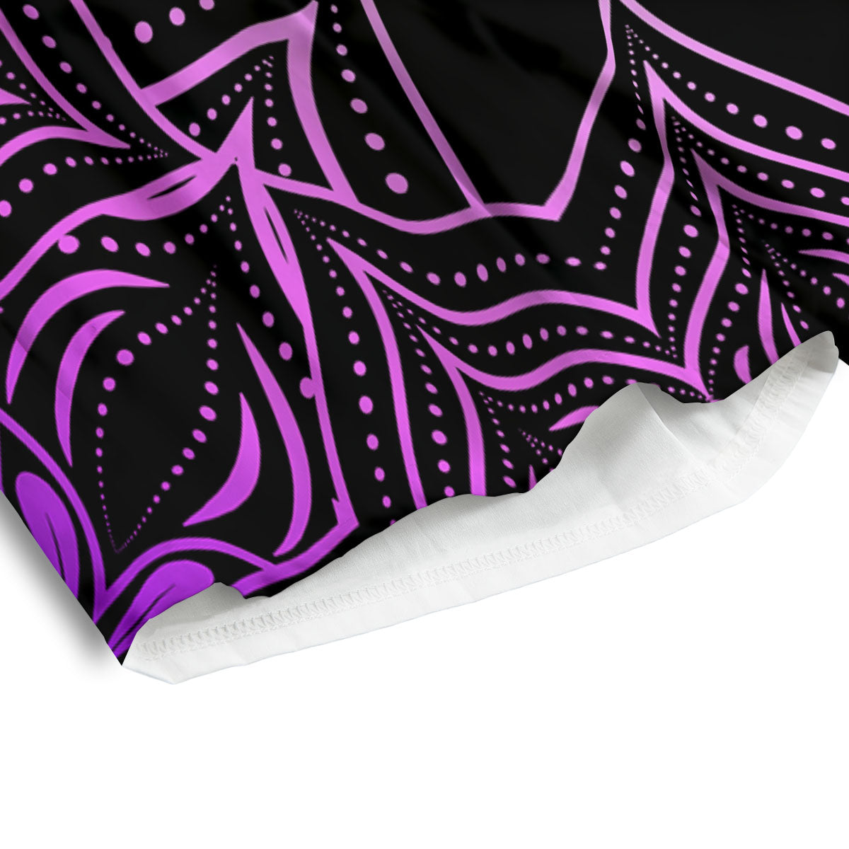 Flower Mandala Purple Print Men's Athletic Shorts-grizzshop