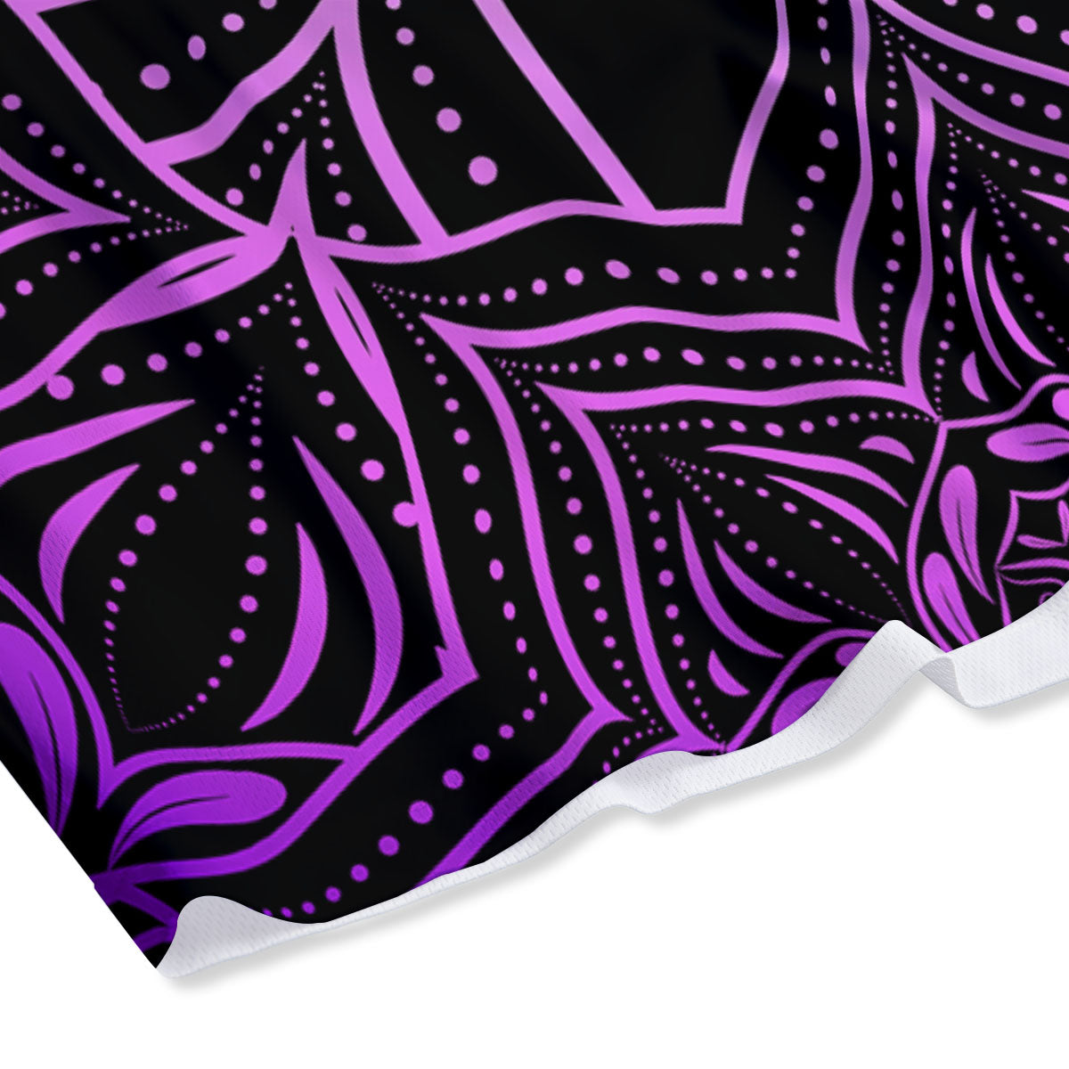 Flower Mandala Purple Print Mesh Shorts-grizzshop