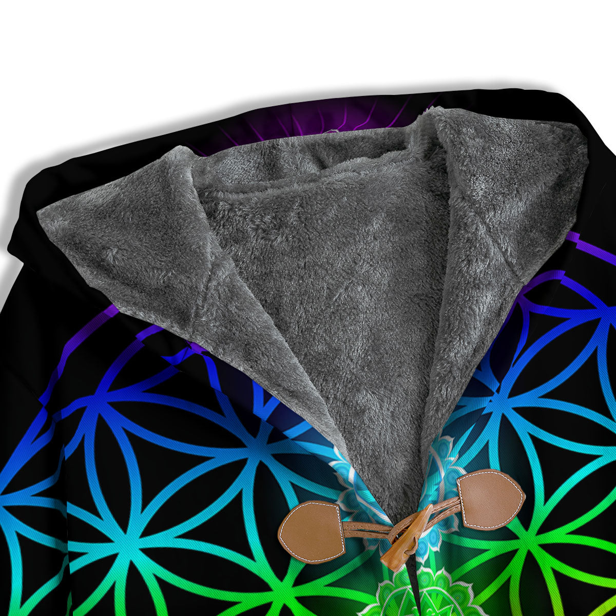 Flower Of Life Seven Chakras Print Men's Windbreaker Jacket-grizzshop