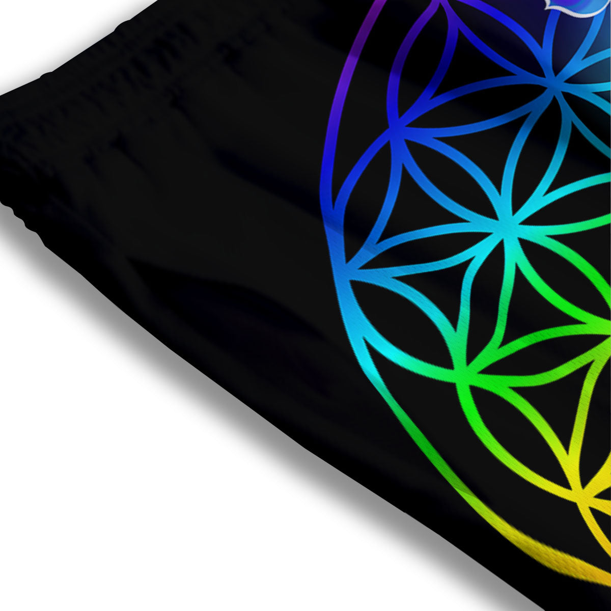 Flower Of Life Seven Chakras Print Mesh Shorts-grizzshop