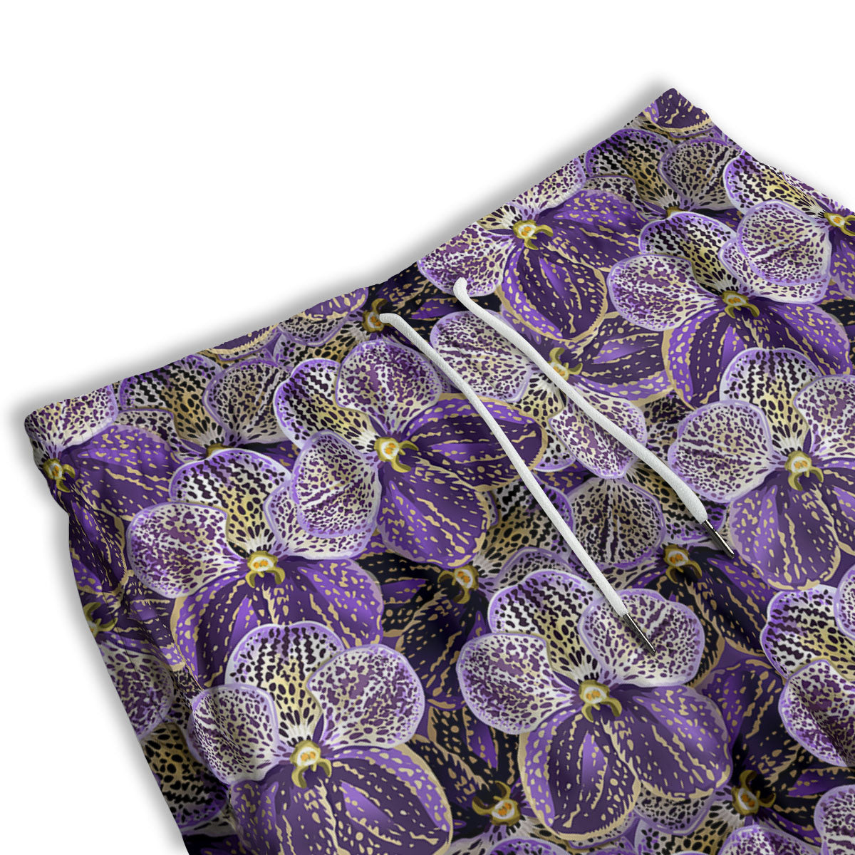 Flower Orchid Purple Print Pattern Men's Athletic Shorts-grizzshop