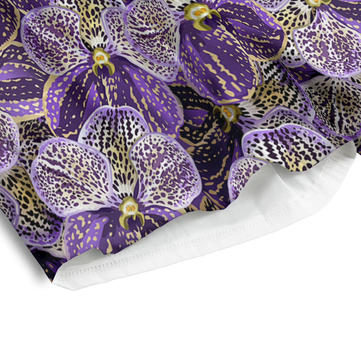 Flower Orchid Purple Print Pattern Men's Athletic Shorts-grizzshop