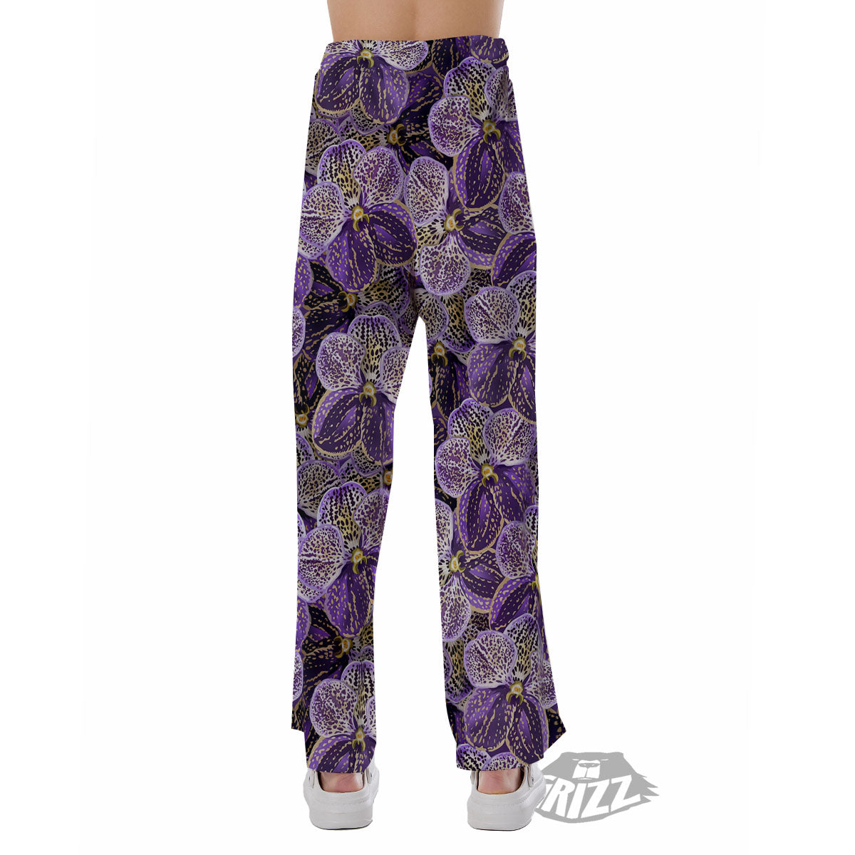 Flower Orchid Purple Print Pattern Pajama Pants-grizzshop