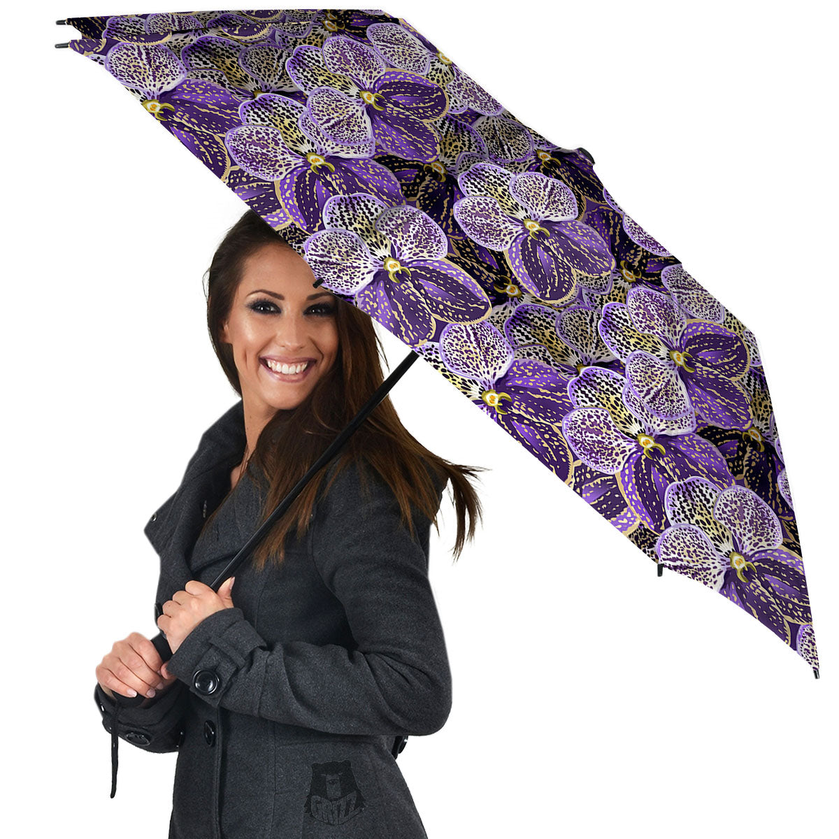 Flower Orchid Purple Print Pattern Umbrella-grizzshop