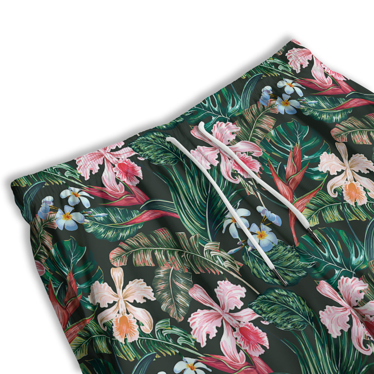 Flower Orchid Tropical Print Pattern Men's Athletic Shorts-grizzshop