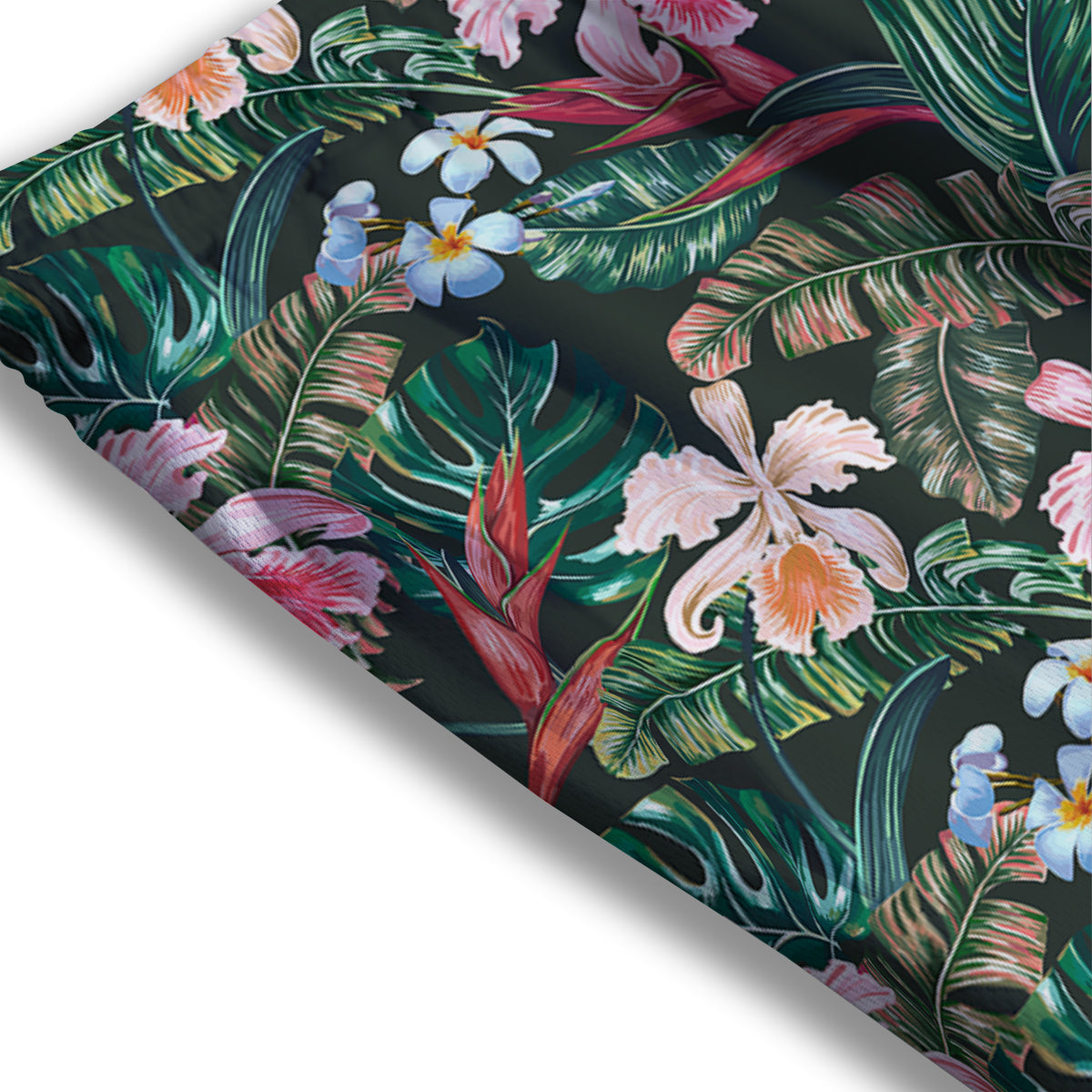 Flower Orchid Tropical Print Pattern Mesh Shorts-grizzshop