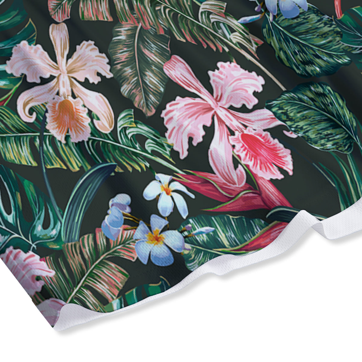 Flower Orchid Tropical Print Pattern Mesh Shorts-grizzshop