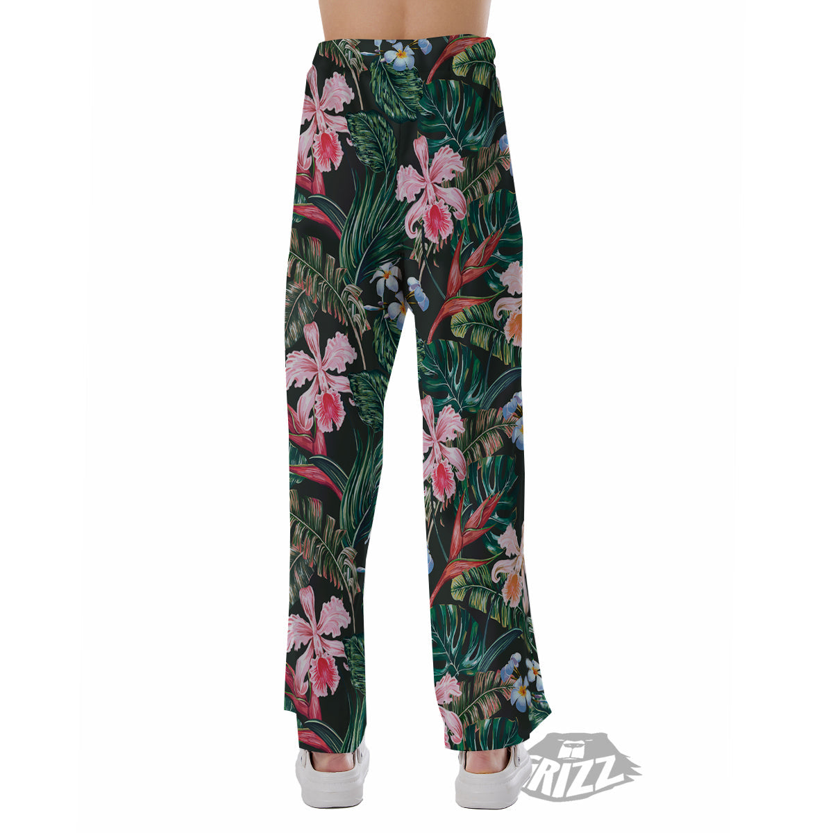 Flower Orchid Tropical Print Pattern Pajama Pants-grizzshop