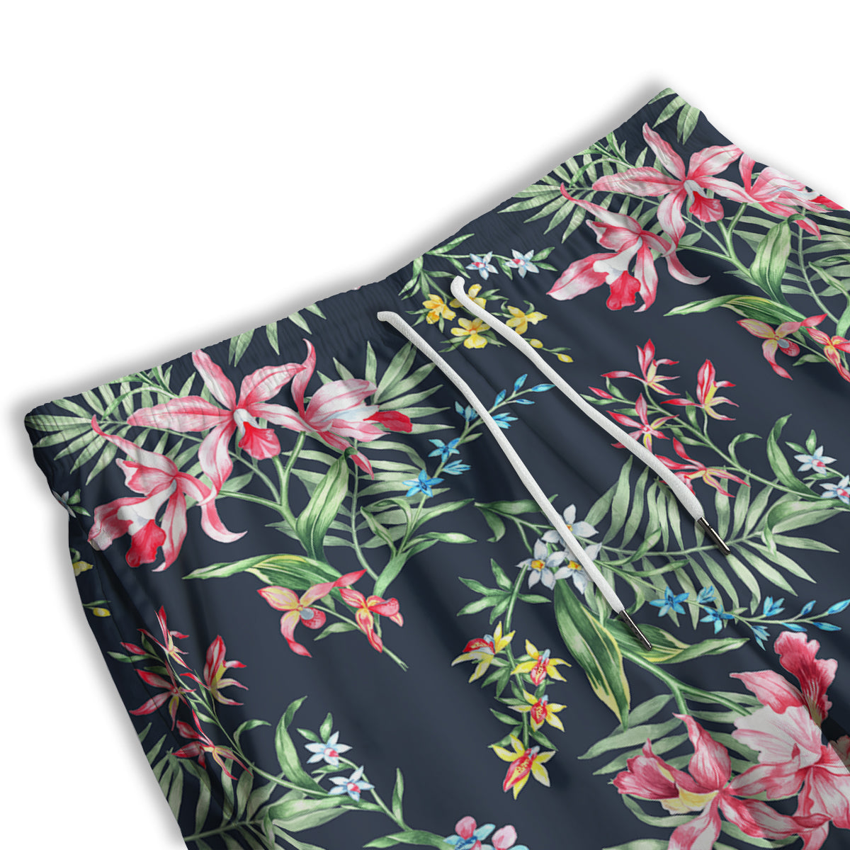 Flower Orchid Watercolor Print Pattern Men's Athletic Shorts-grizzshop