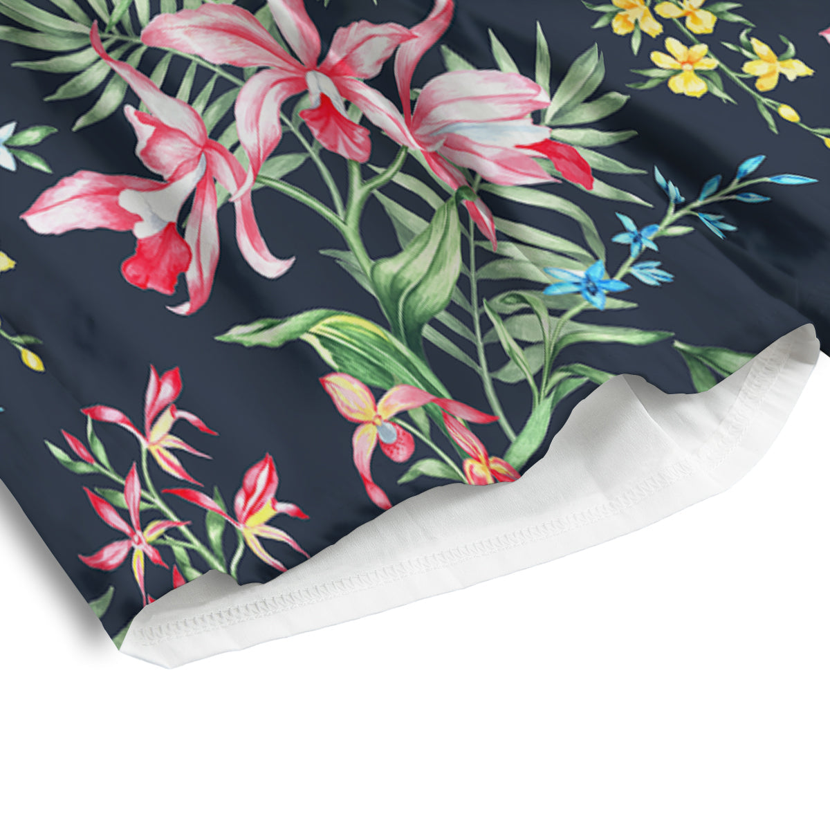 Flower Orchid Watercolor Print Pattern Men's Athletic Shorts-grizzshop