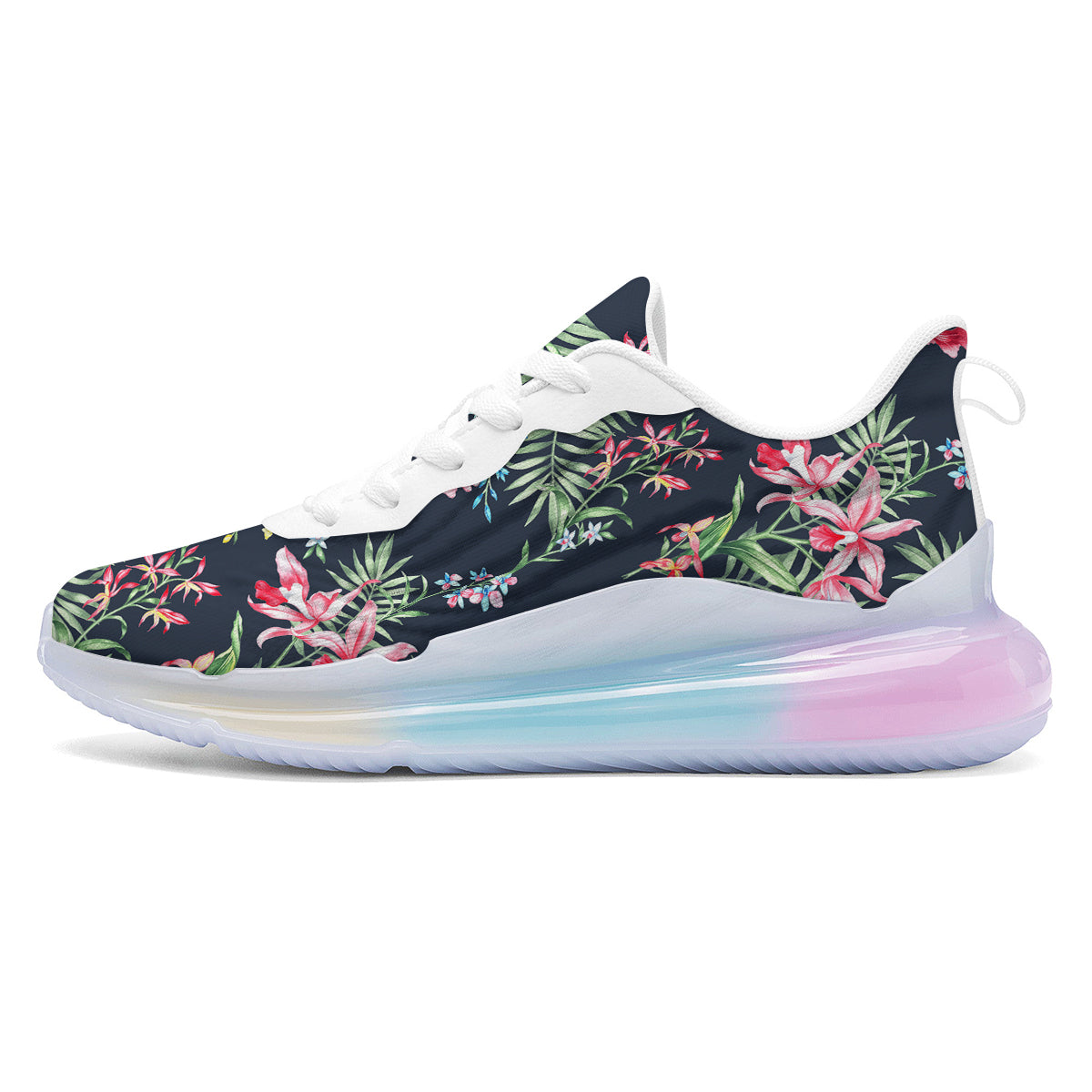 Flower Orchid Watercolor Print Pattern Running Sneakers-grizzshop
