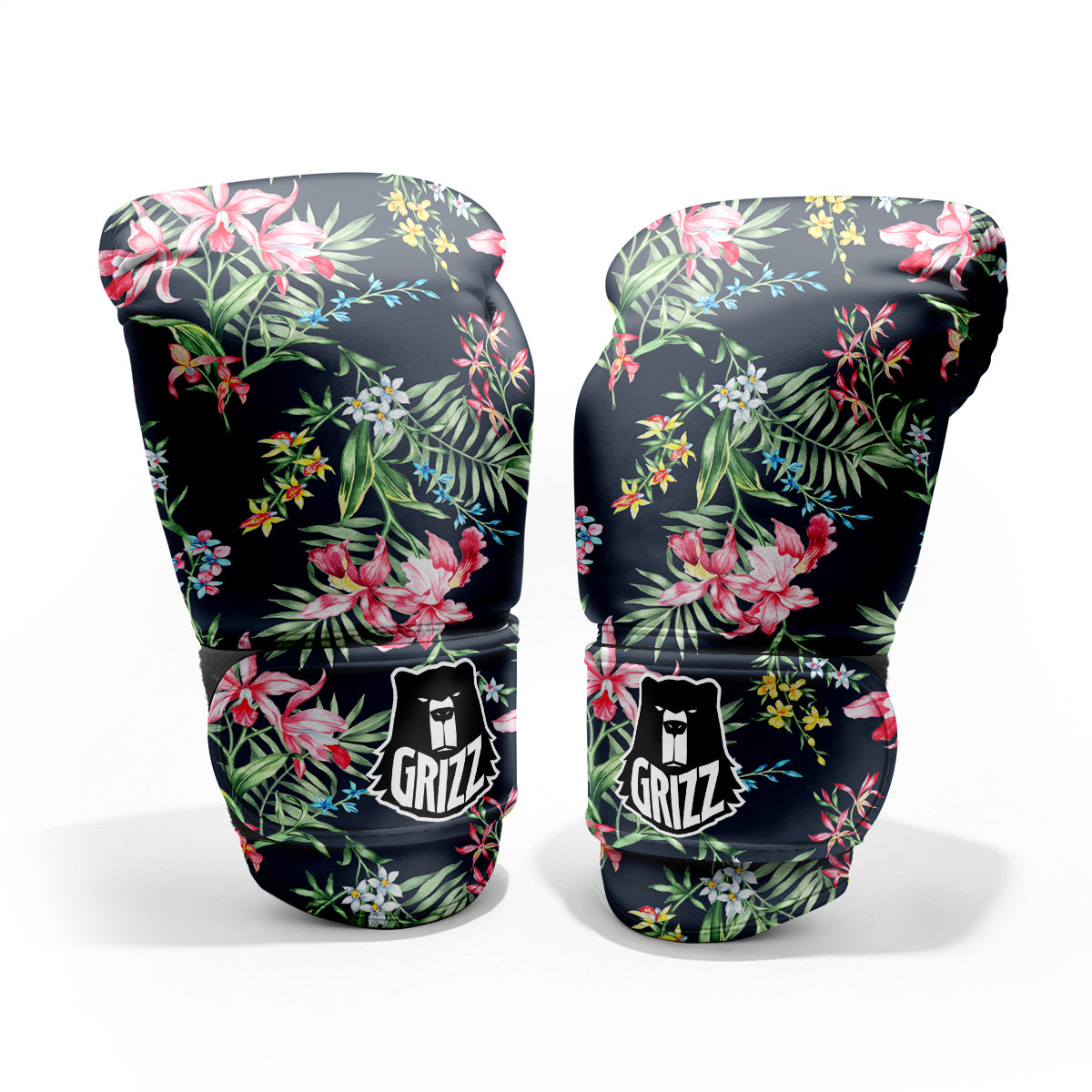 Flower Orchid Watercolor Print Pattern Sparring Gloves-grizzshop