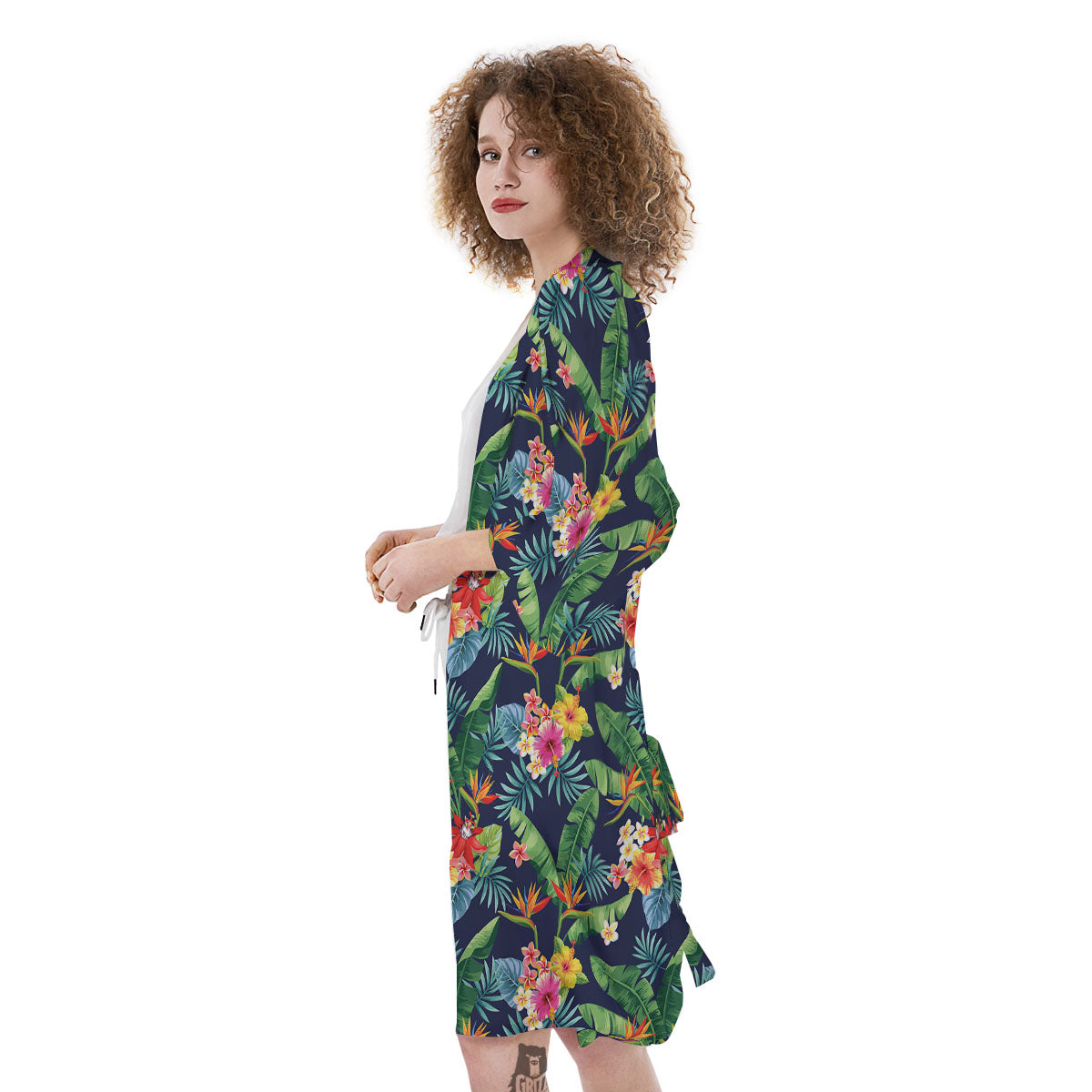 Flower Plumeria Vintage Print Pattern Kimono-grizzshop