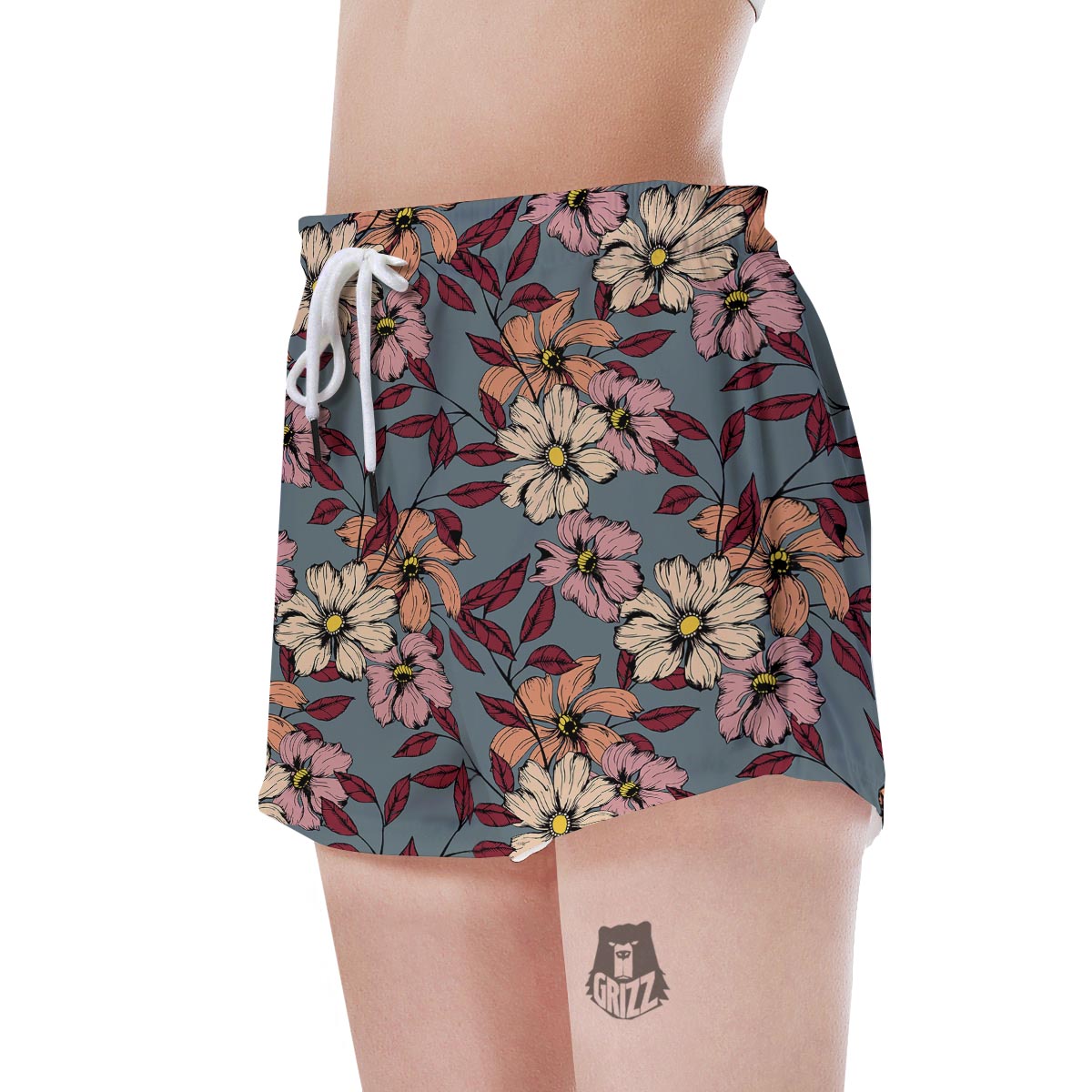 Flower Print Women's Shorts-grizzshop