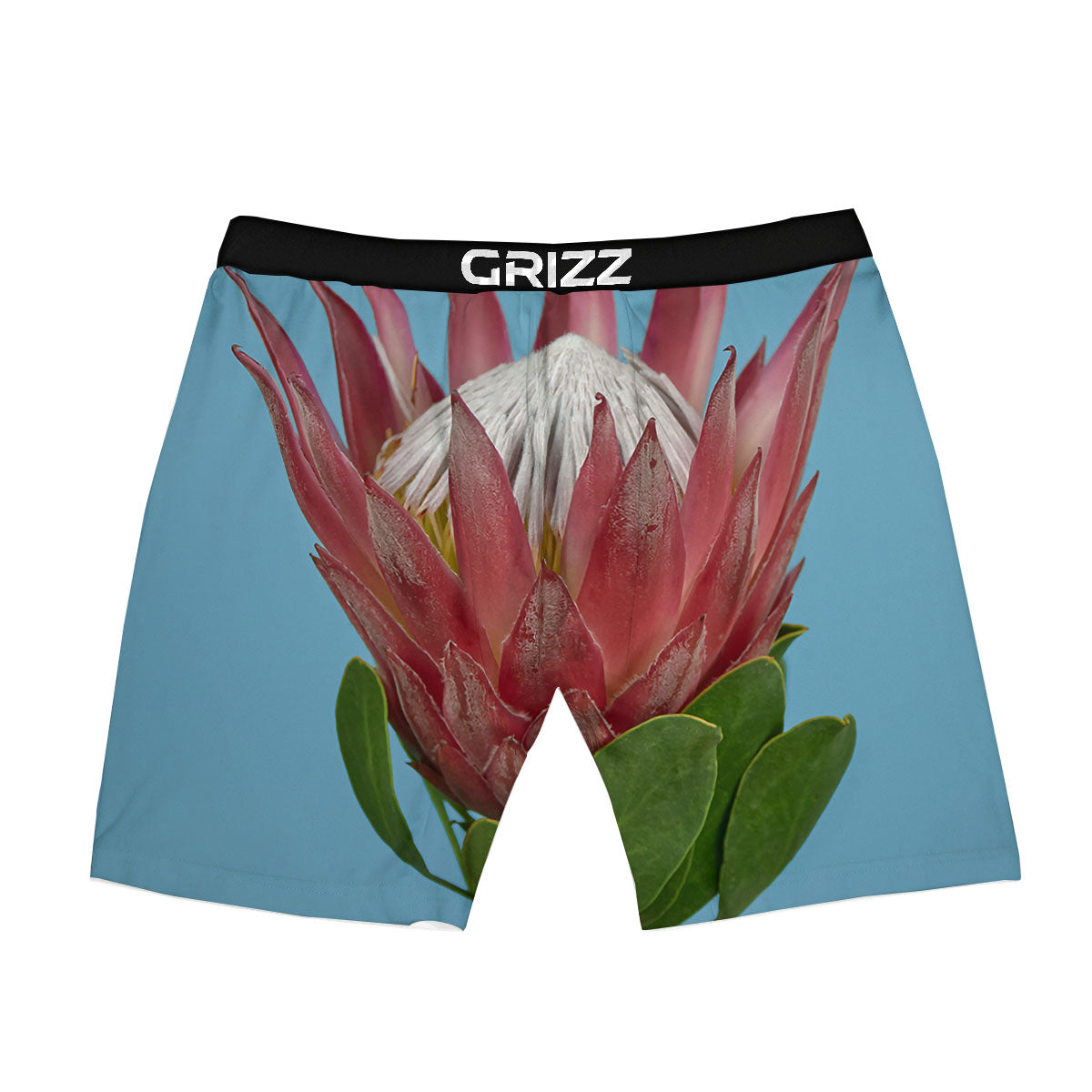 Flower Protea Print Boxer Briefs-grizzshop