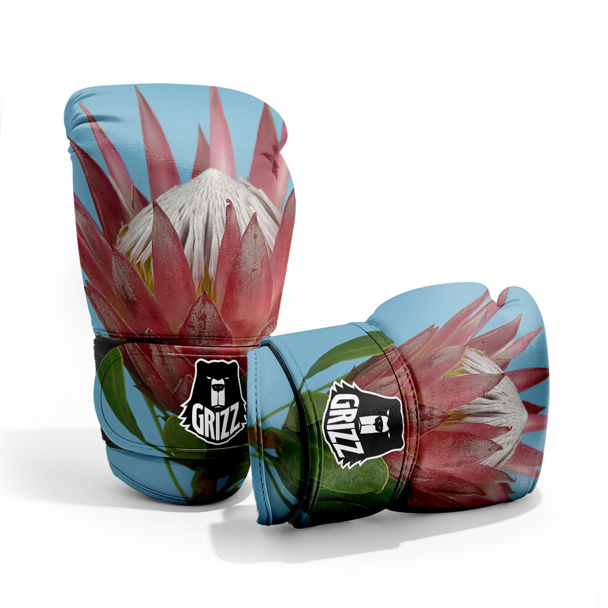 Flower Protea Print Sparring Gloves-grizzshop
