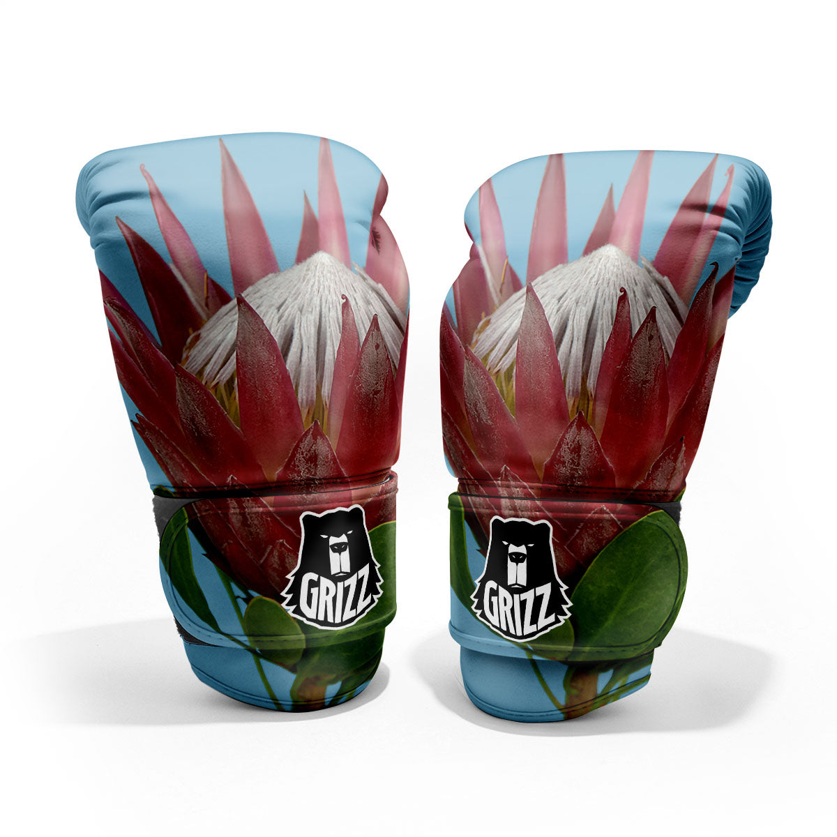 Flower Protea Print Sparring Gloves-grizzshop