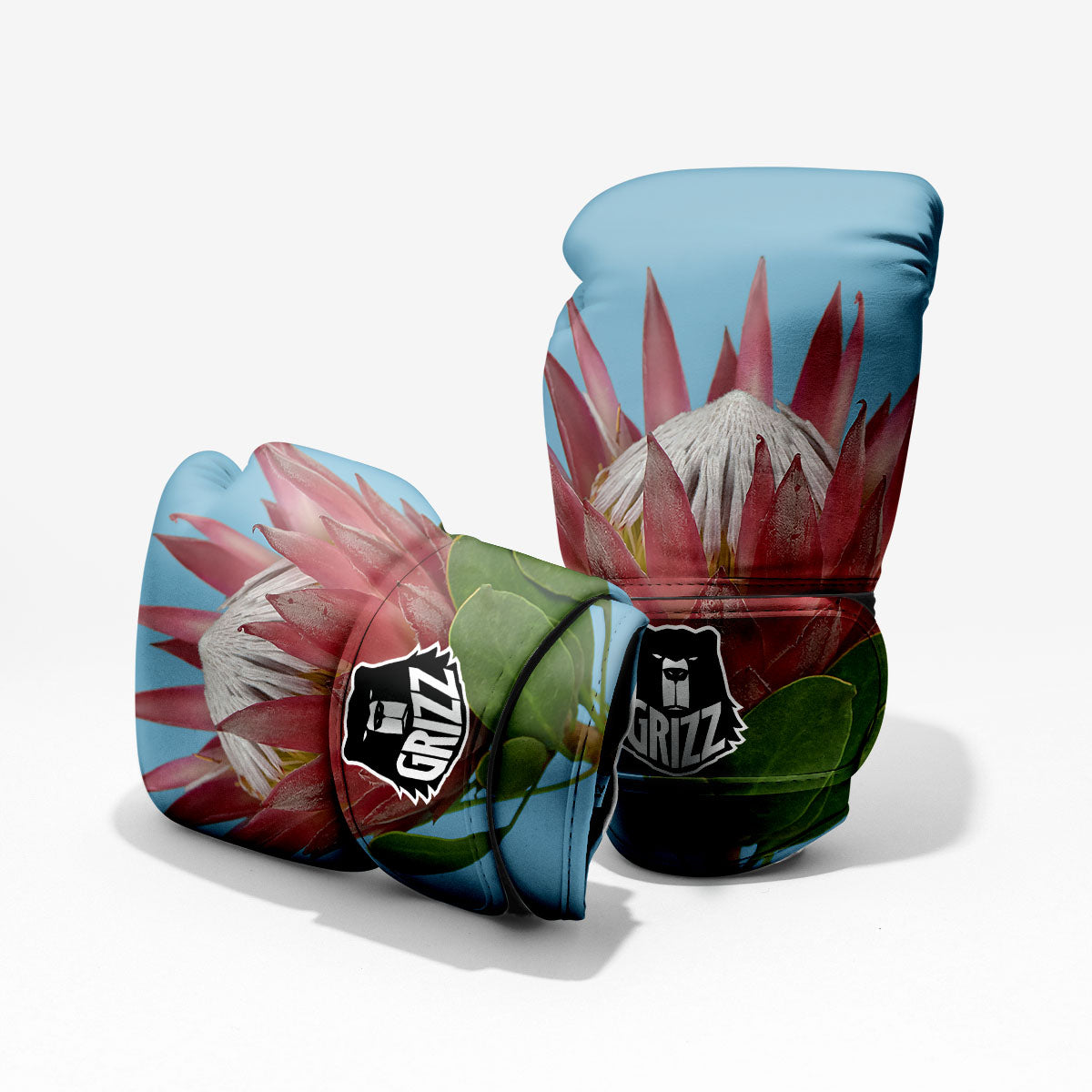 Flower Protea Print Sparring Gloves-grizzshop