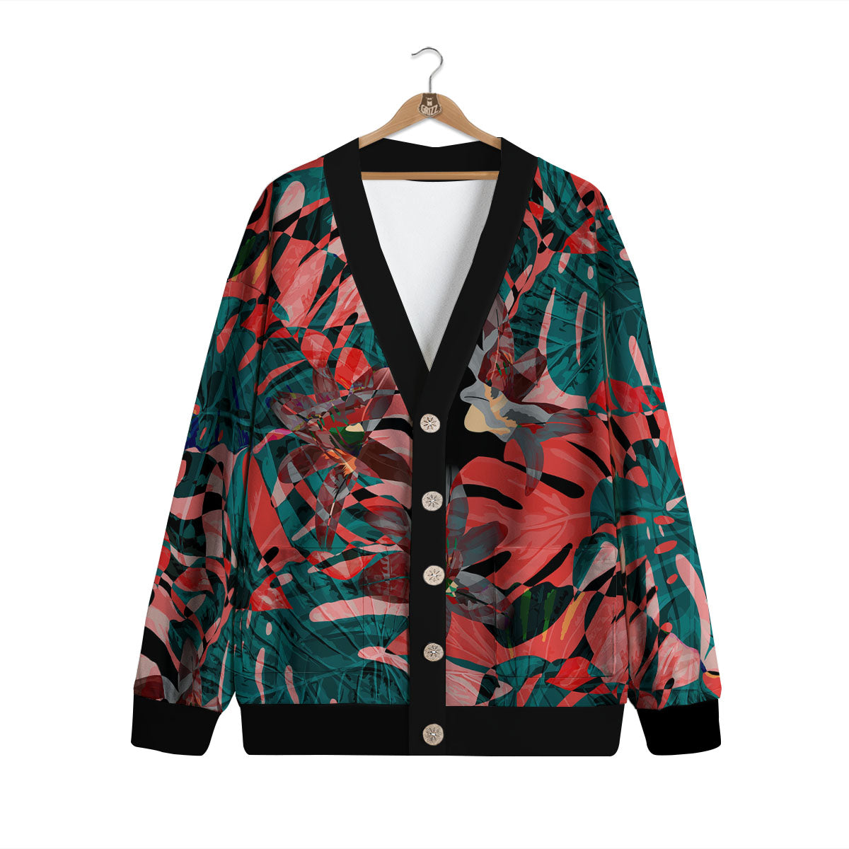 Flower Psychedelic Hawaiian Print Cardigan-grizzshop