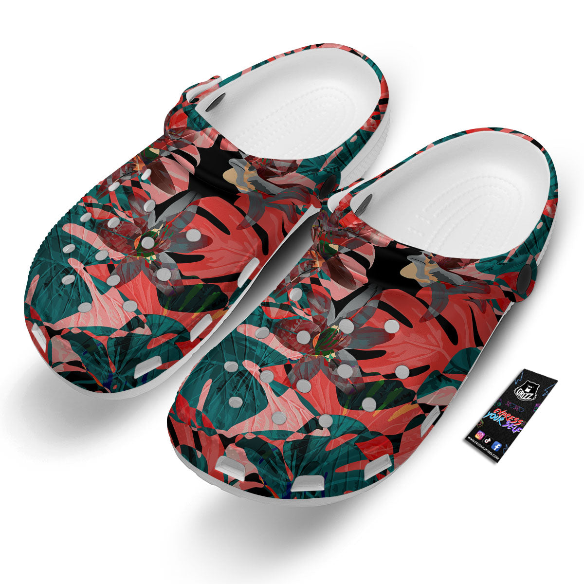 Flower Psychedelic Hawaiian Print Clog-grizzshop