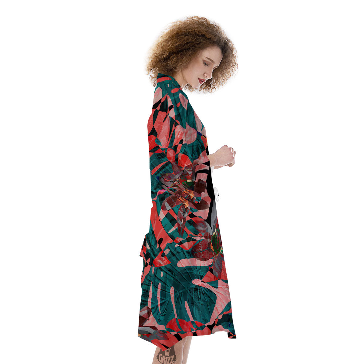 Flower Psychedelic Hawaiian Print Kimono-grizzshop