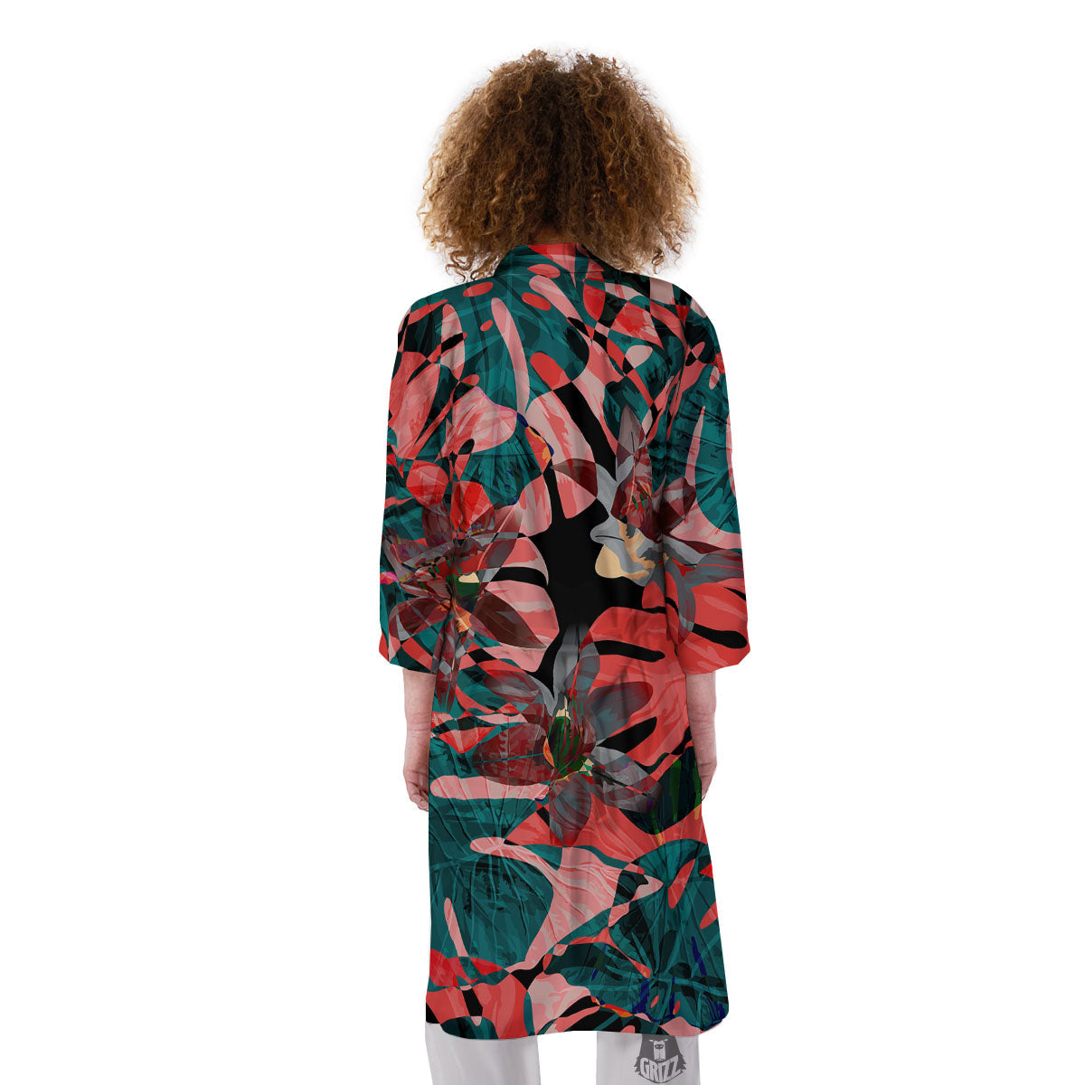 Flower Psychedelic Hawaiian Print Kimono-grizzshop