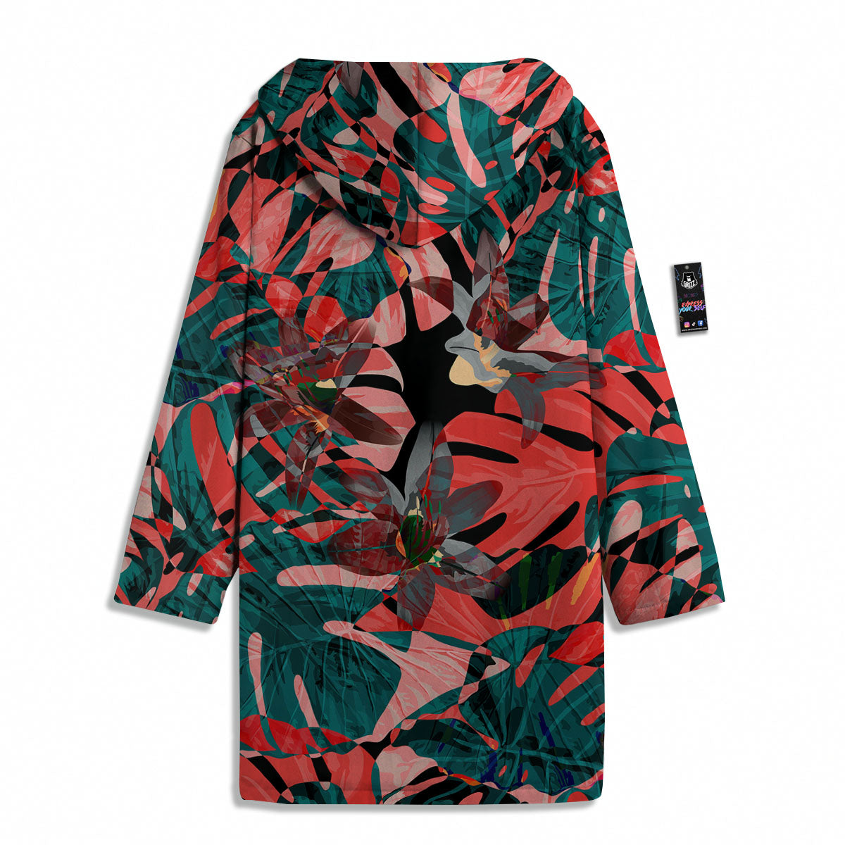 Flower Psychedelic Hawaiian Print Men's Windbreaker Jacket-grizzshop