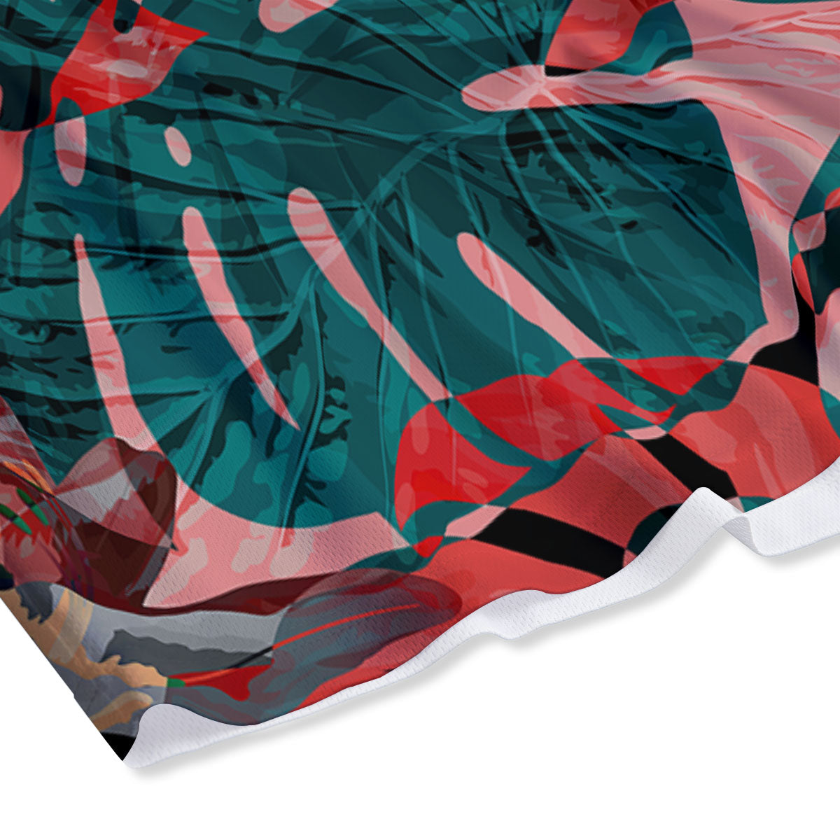 Flower Psychedelic Hawaiian Print Mesh Shorts