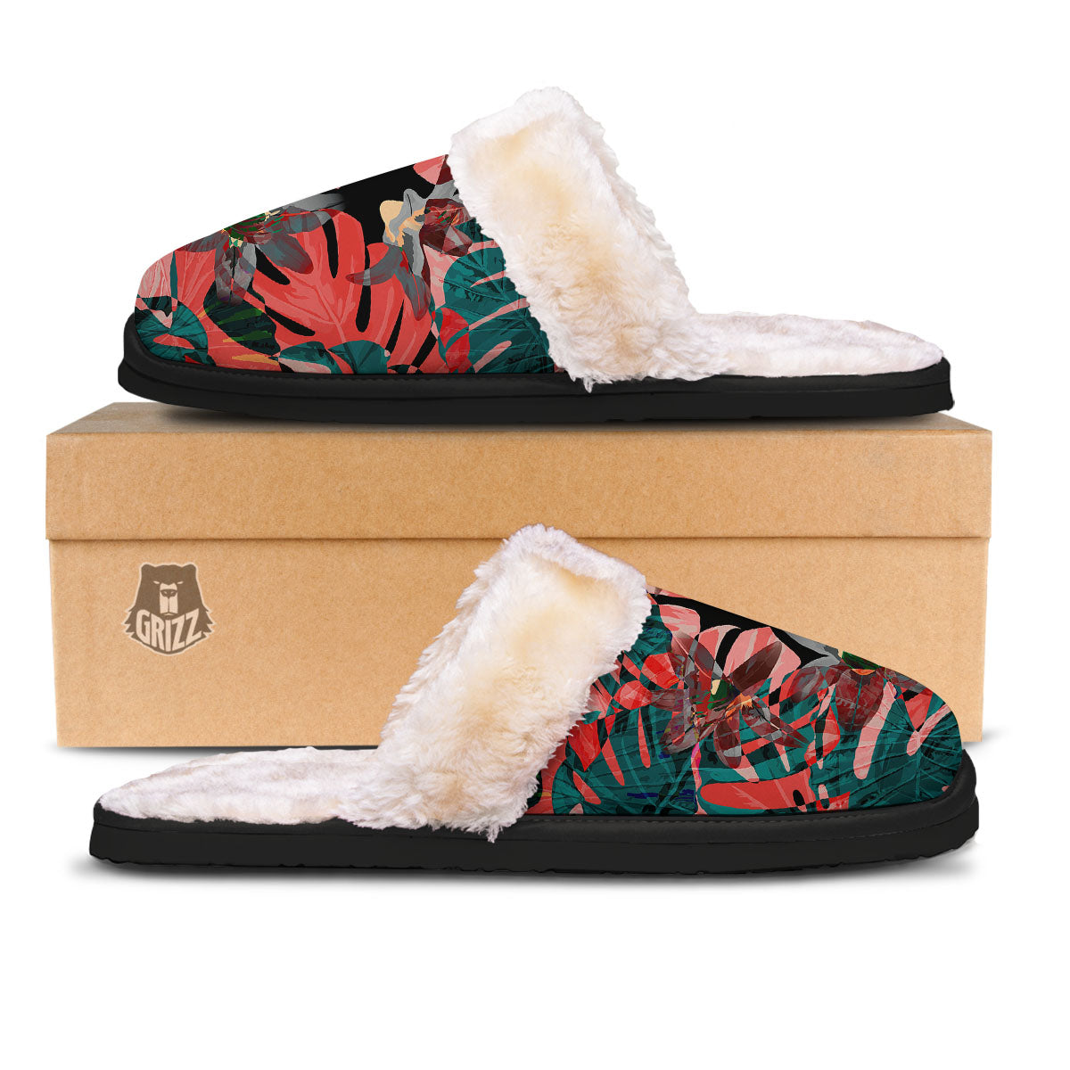 Flower Psychedelic Hawaiian Print Slippers-grizzshop