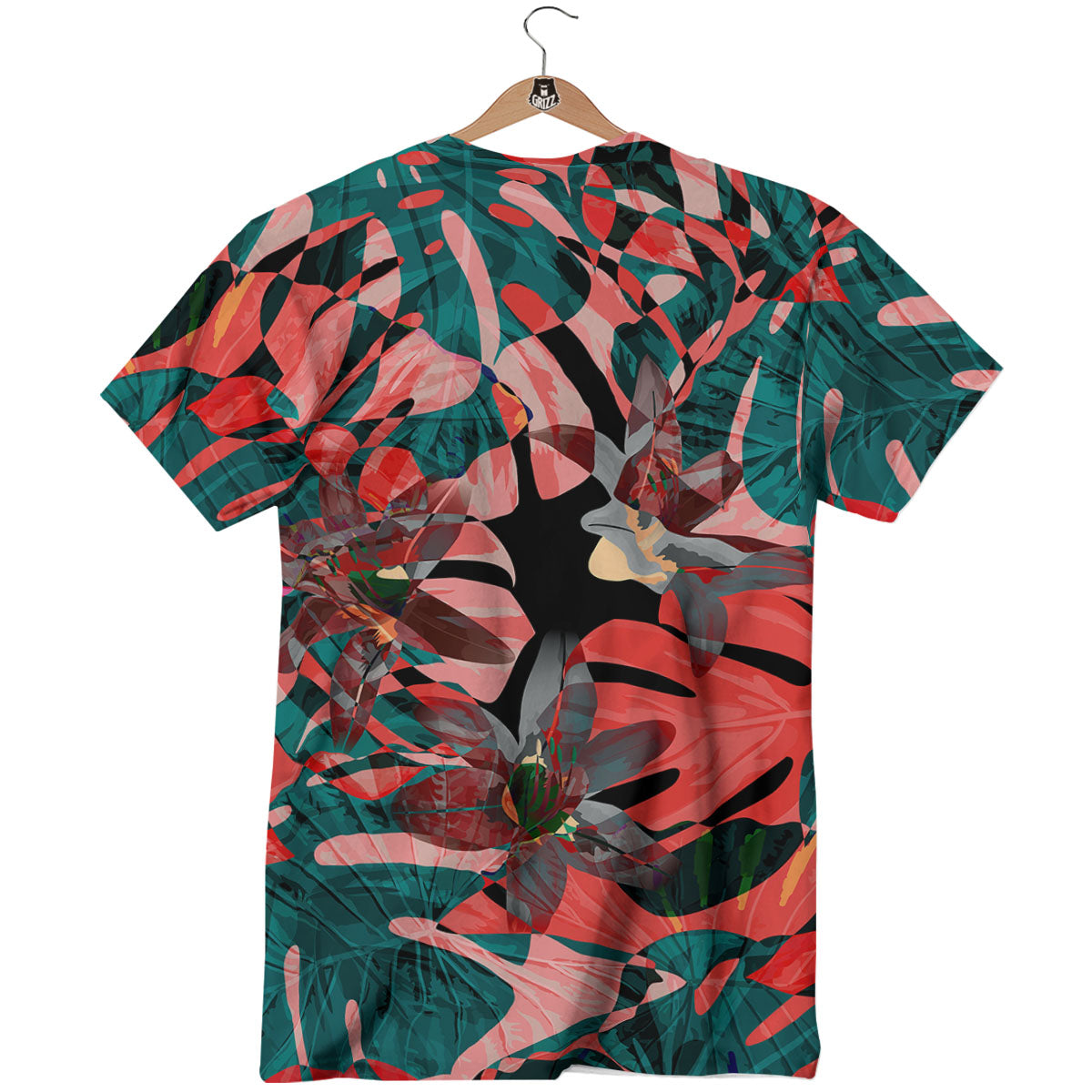 Flower Psychedelic Hawaiian Print T-Shirt-grizzshop