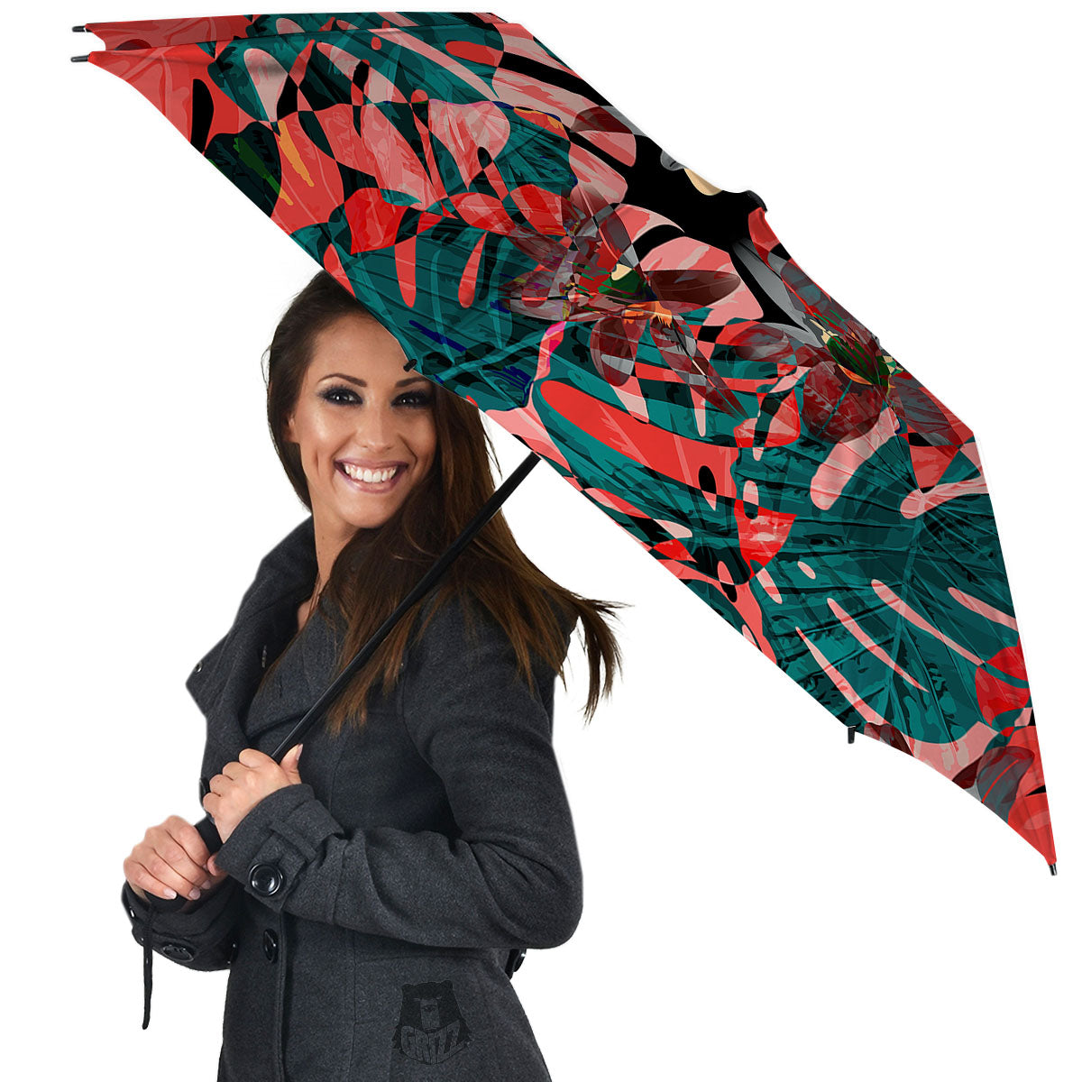 Flower Psychedelic Hawaiian Print Umbrella-grizzshop