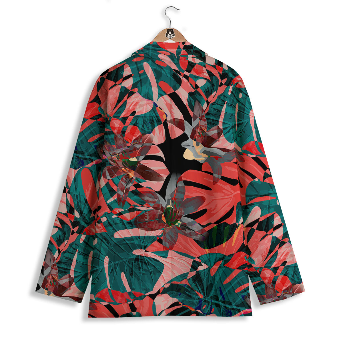 Flower Psychedelic Hawaiian Print Women's Blazer-grizzshop