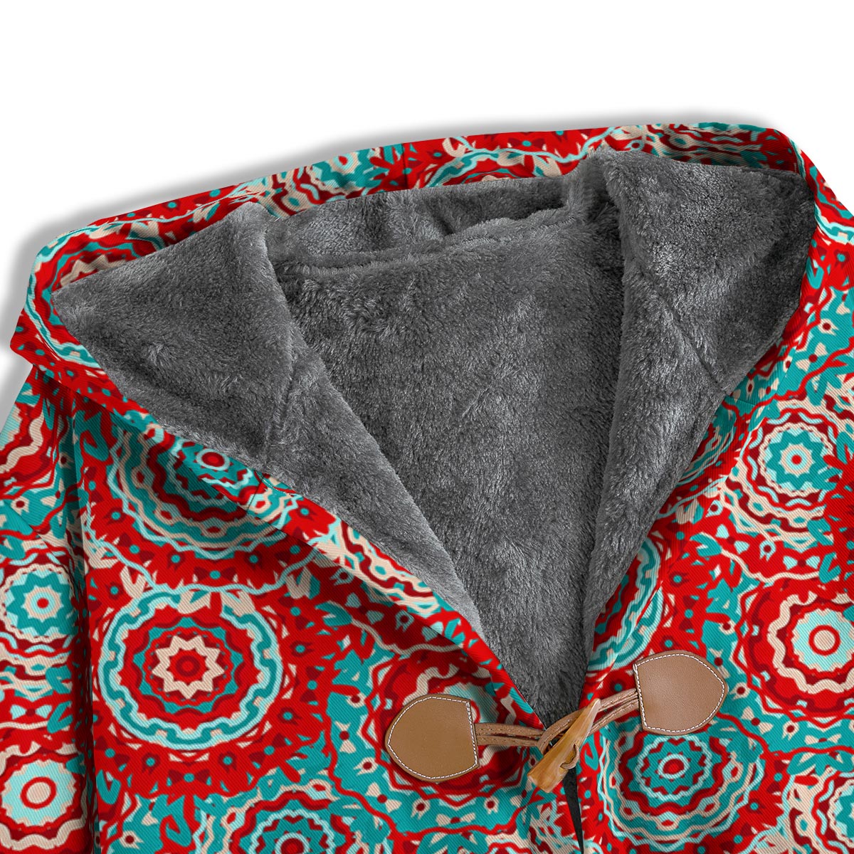Flower Red Boho Print Pattern Men's Windbreaker Jacket-grizzshop