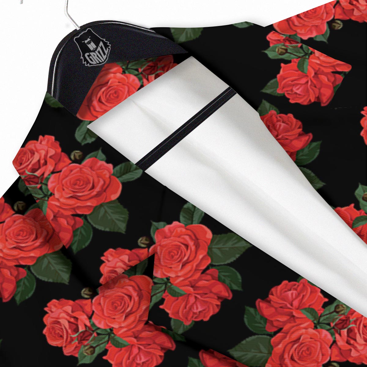 Flower Red Rose Print Pattern Men's Sport Coat-grizzshop