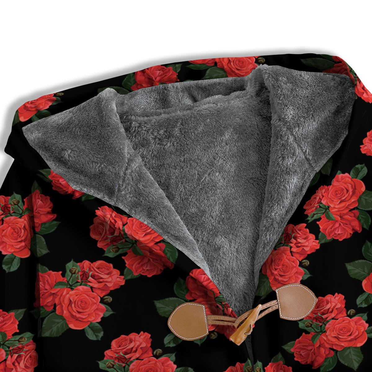 Flower Red Rose Print Pattern Men's Windbreaker Jacket-grizzshop