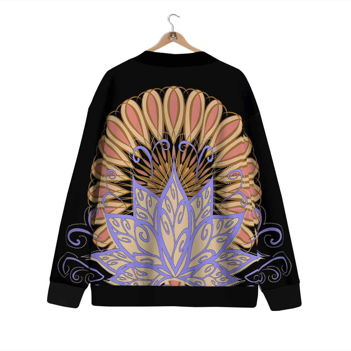 Flower Reiki Chakra Print Cardigan-grizzshop