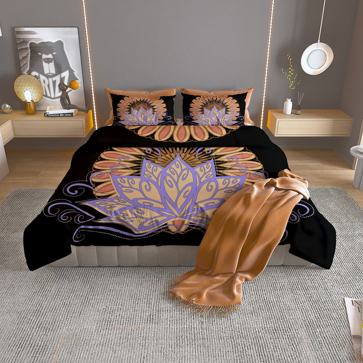 Flower Frangipani Tropical Print Pattern Duvet Cover Bedding Set