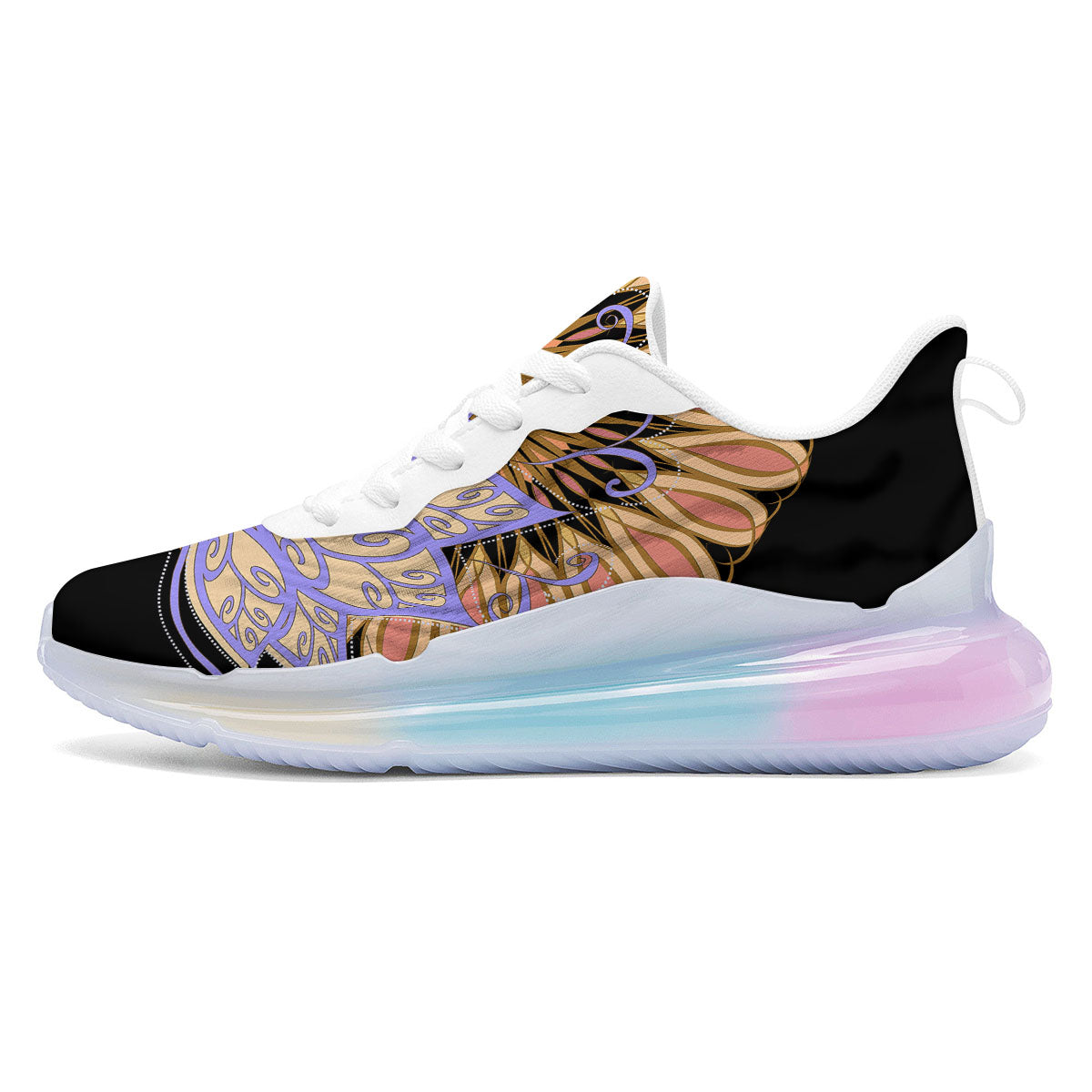 Flower Reiki Chakra Print Running Sneakers-grizzshop