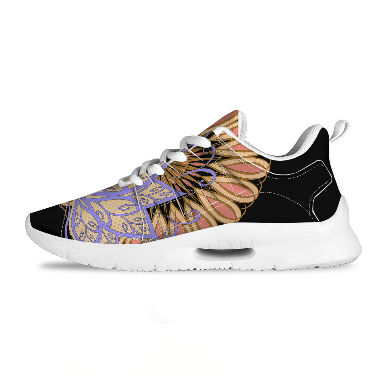 Flower Reiki Chakra Print Tennis Shoes-grizzshop