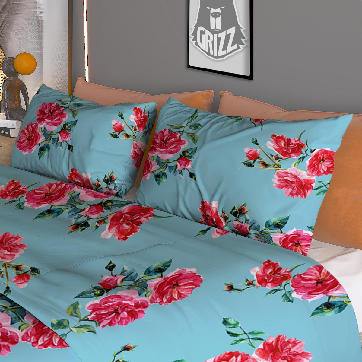 Flower Frangipani Watercolor Print Pattern Duvet Cover Bedding Set