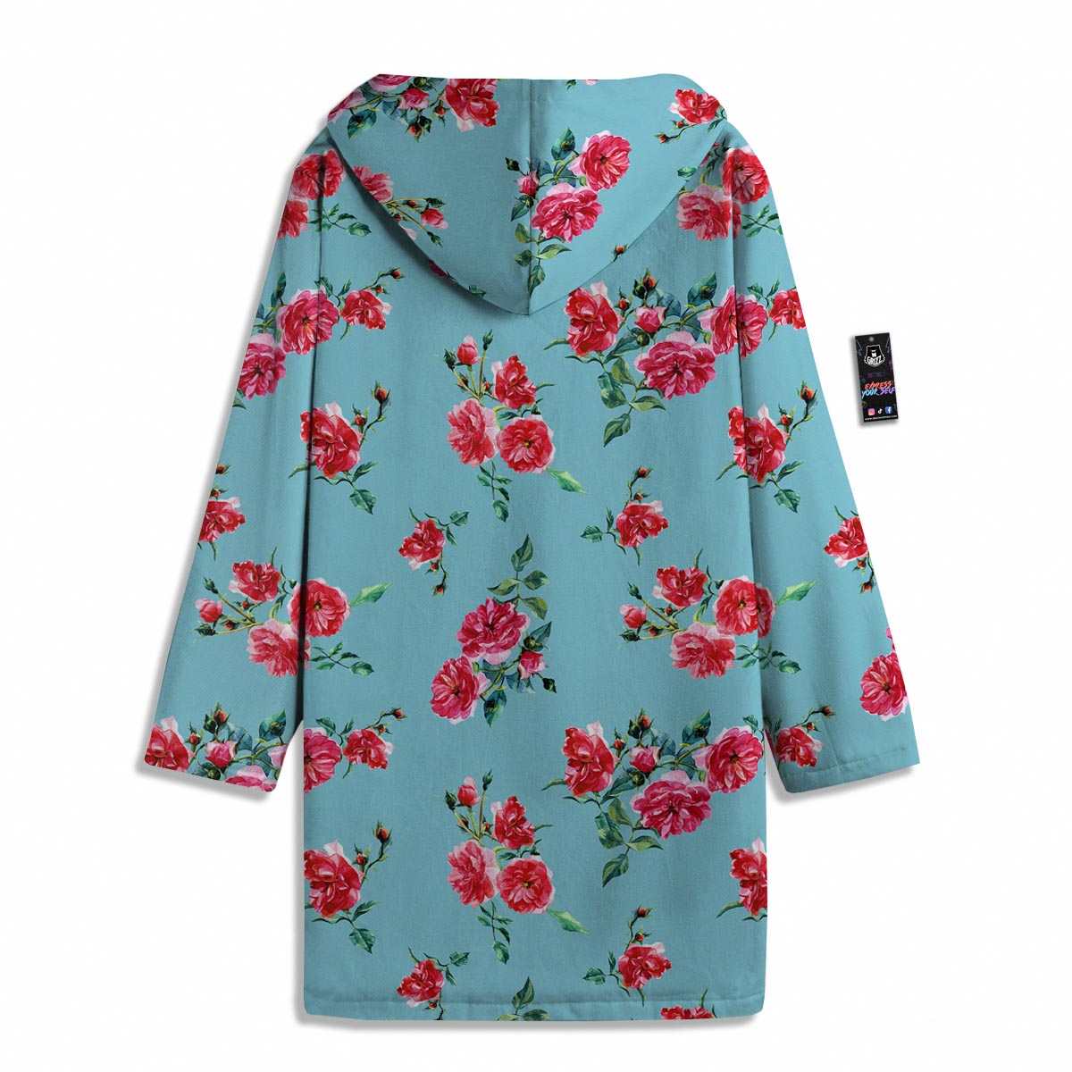 Flower Roses Floral Print Pattern Men's Windbreaker Jacket-grizzshop