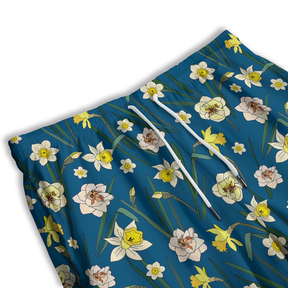 Flower Spring Daffodil Print Pattern Men's Athletic Shorts