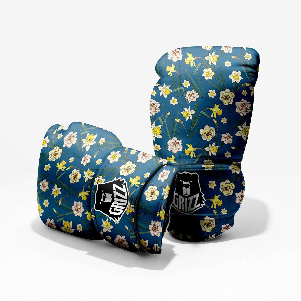 Flower Spring Daffodil Print Pattern Pro Boxing Glove