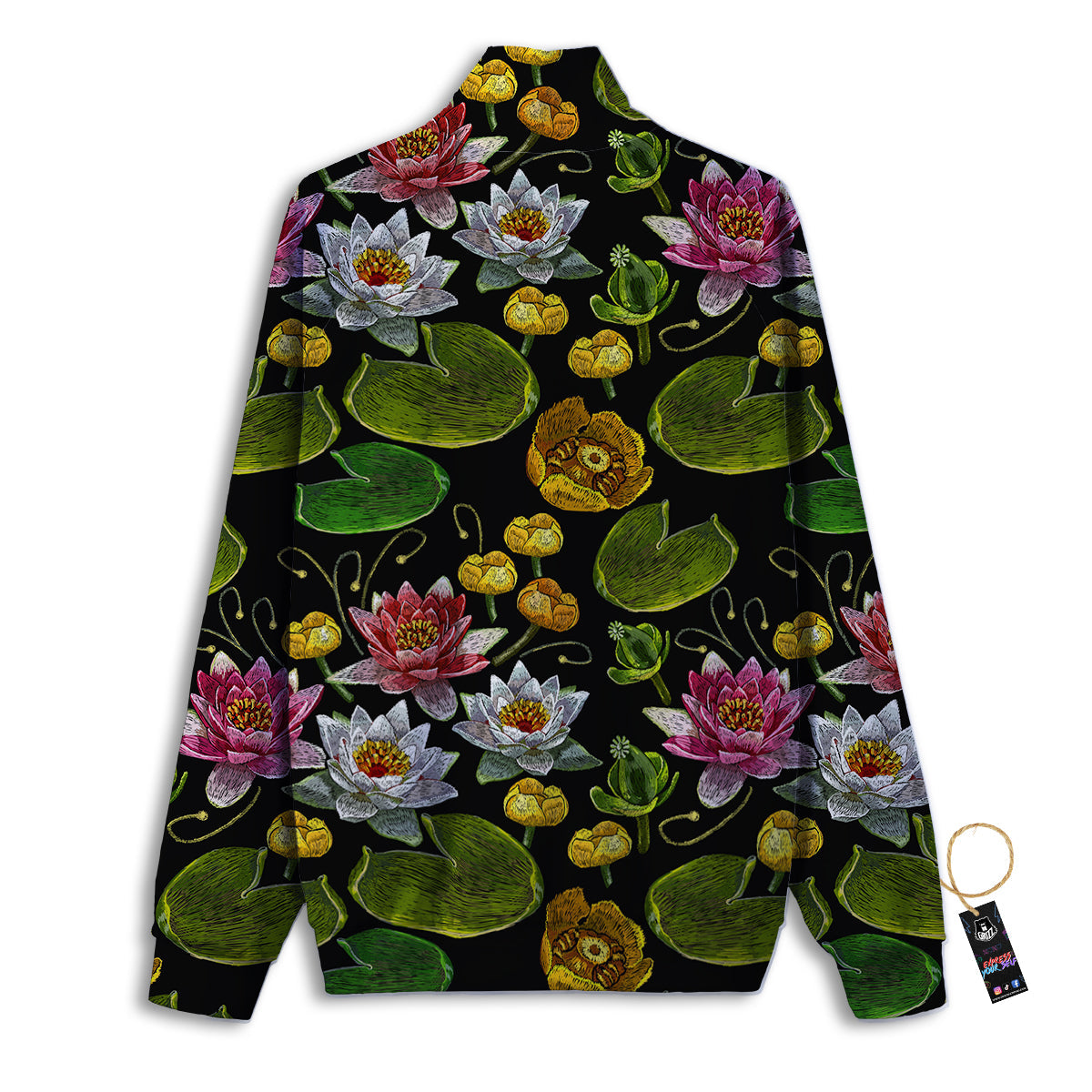 Flower Spring Daffodil Print Pattern Track Jacket-grizzshop