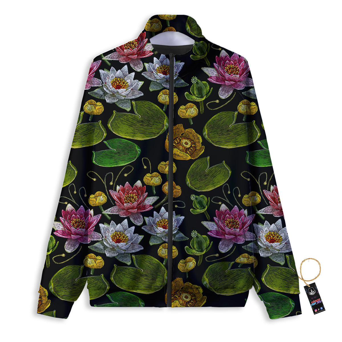 Flower Spring Daffodil Print Pattern Track Jacket-grizzshop