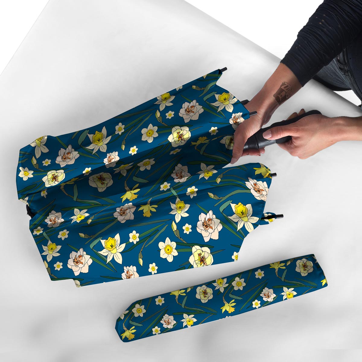Flower Spring Daffodil Print Pattern Umbrella-grizzshop
