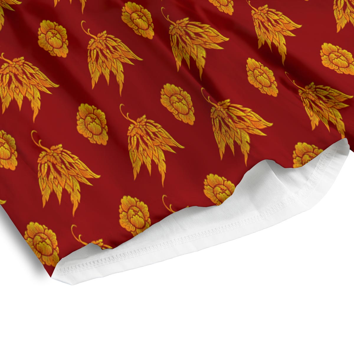 Flower Traditional Thai Print Pattern Men's Athletic Shorts-grizzshop