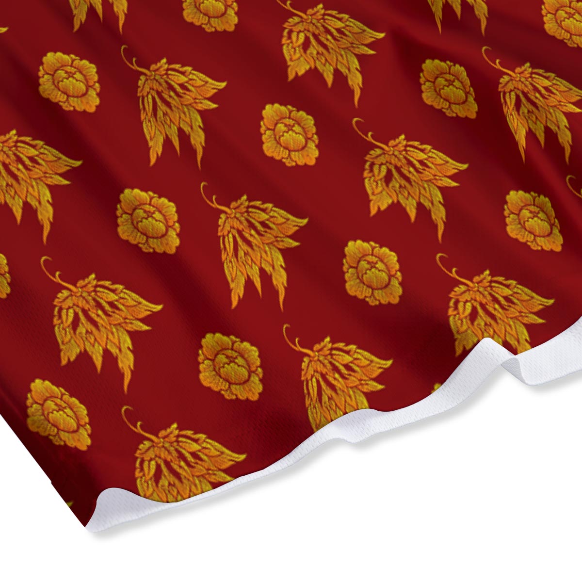 Flower Traditional Thai Print Pattern Mesh Shorts-grizzshop