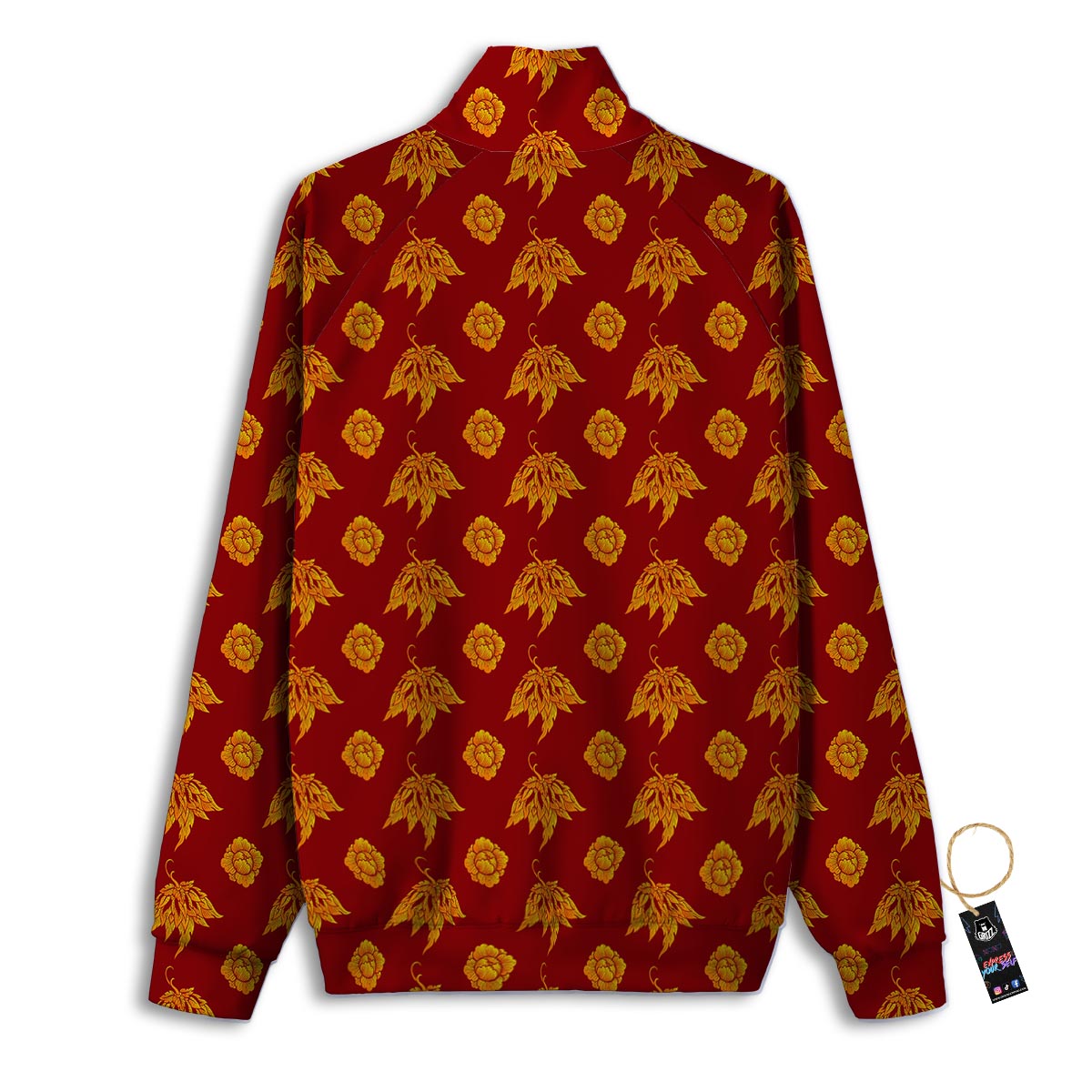 Flower Traditional Thai Print Pattern Track Jacket-grizzshop